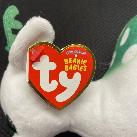 Peppermint The Reindeer - Ty Beanie Baby - Christmas Plush from 2017 - Picture 6 of 11